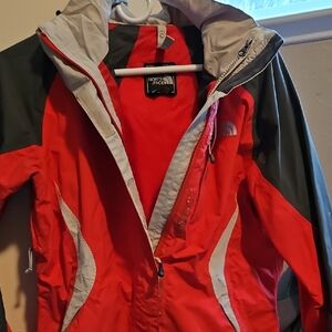The North Face Women's Red and Gray Ski Jacket